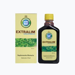 Botella de Extralim Zarzaparrilla, suplemento natural en solución oral de 360 ml.