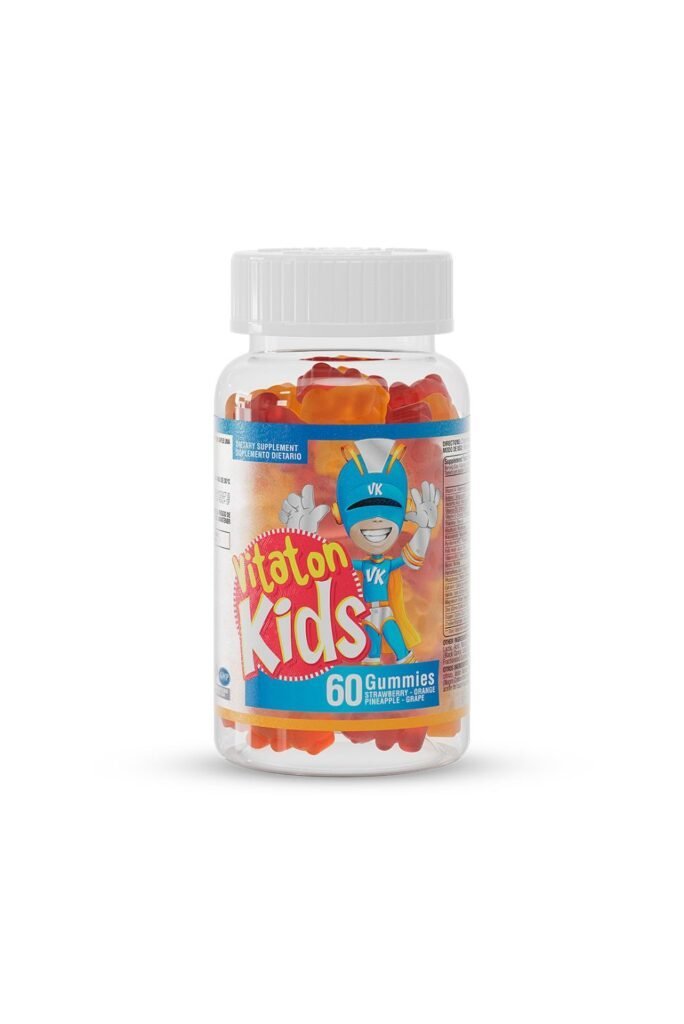 Gomitas de vitaminas para niños con sabor frutal, 60 unidades.