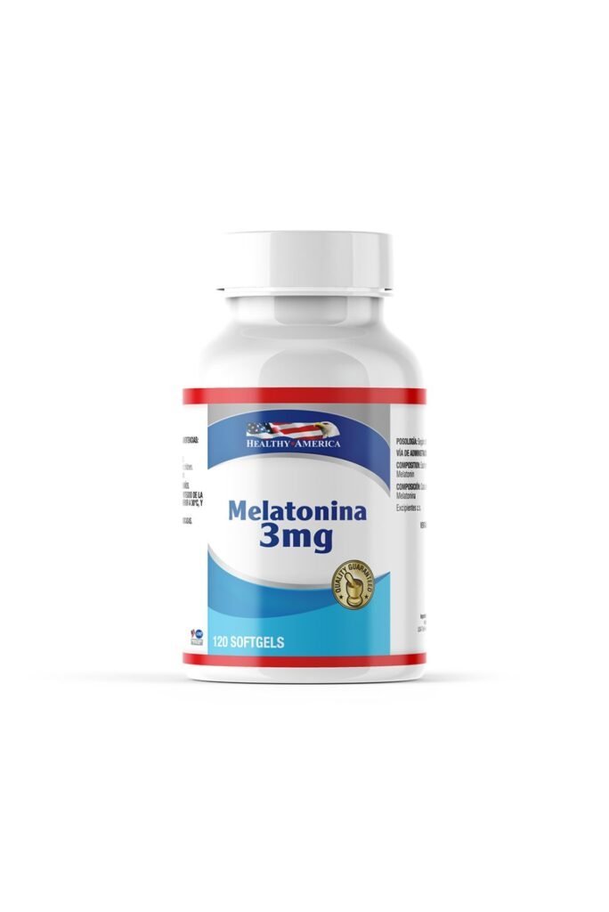 Melatonina 3mg para regular el sueño y mejorar el descanso nocturno.