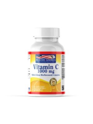 Vitamina C 1000 mg en cápsulas para fortalecer el sistema inmunológico y mejorar la salud.