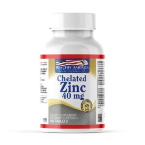 Suplemento de Zinc Quelado 40 mg en cápsulas para fortalecer el sistema inmunológico.