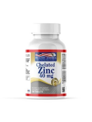 Suplemento de Zinc Quelado 40 mg en cápsulas para fortalecer el sistema inmunológico.
