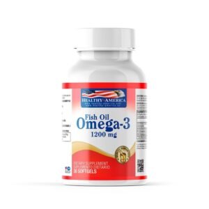 Aceite de Pescado Omega-3 1200 mg, suplemento para salud cardiovascular y cerebral.