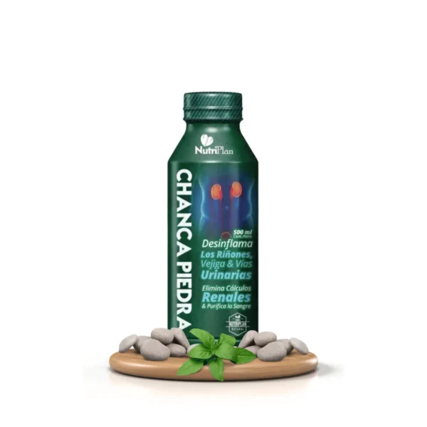 Botella de Chancapiedra Jarabe 500 ml para salud renal y urinaria.