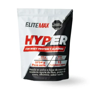 Proteína Hyper Whey con albumina y whey, 2lb, ideal para deportistas y fitness.