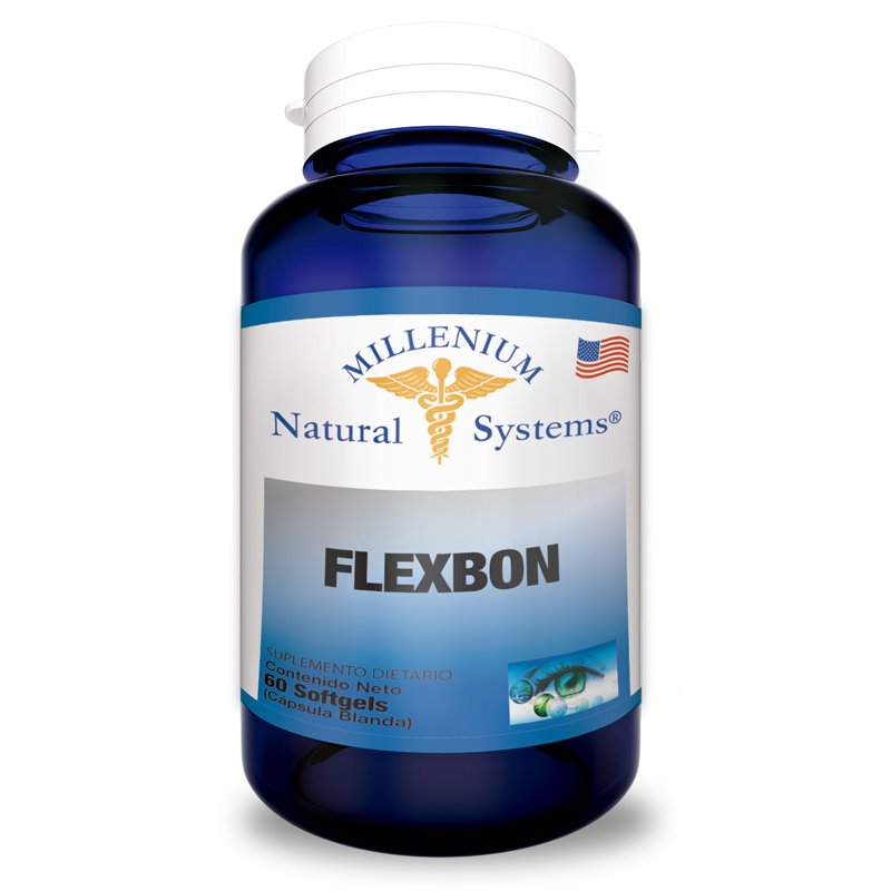 Cápsulas de Omega 3 1300mg en envase de Flexbon, suplemento para salud cardiovascular y cerebral.