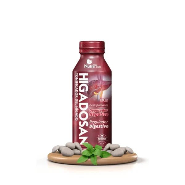 Botella de Higadosan Jarabe 500ml para salud hepática y digestiva.