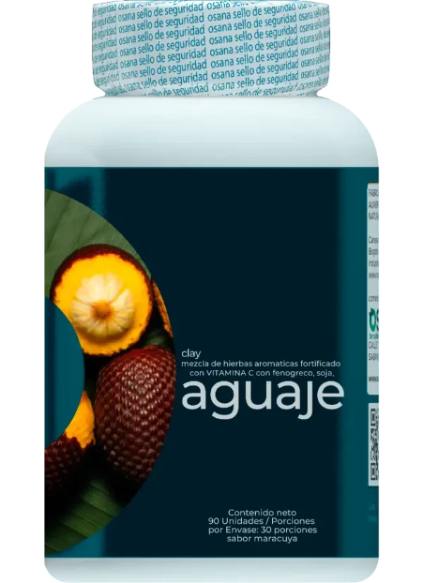 Cápsulas de Aguaje y Fenogreco para salud natural y bienestar.