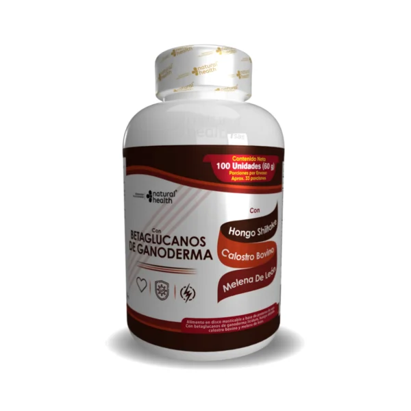 Betaglucanos De Ganoderma, Hongo Shitake, Melena de León Tabletas X100