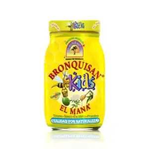 Cápsulas de Bronquisan Kids con ingredientes naturales para niños.